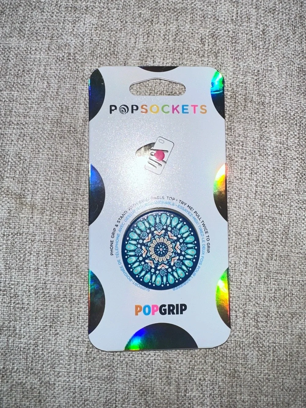 PopSocket PopGrip Phone Grip - Teal & Blue Mandala